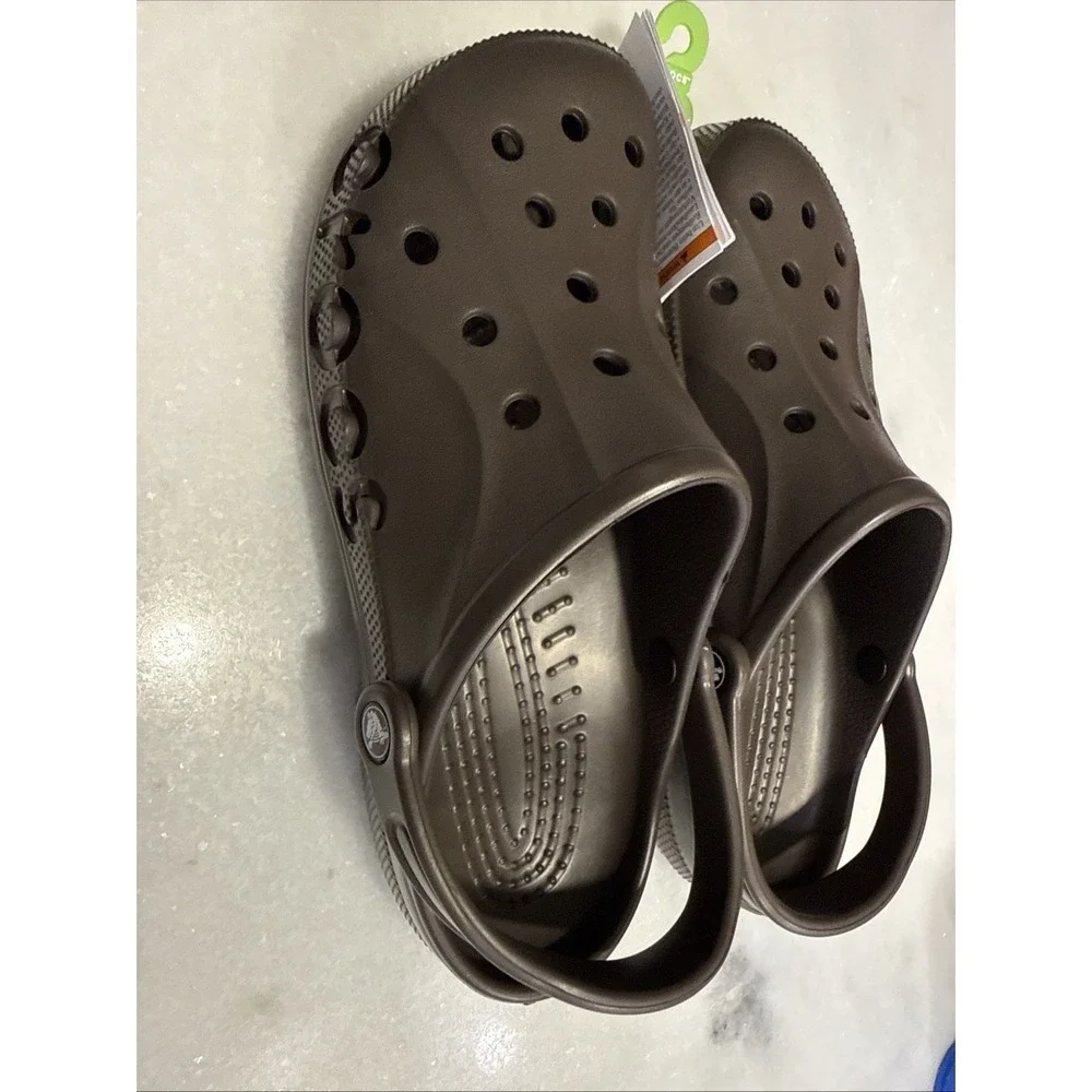 Crocs Baya Clog Mens 11 Chocolate Brown Water Friendly Slip On Comfort 10126-206